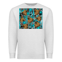 Oatmeal Heather western aztec highland cow Premium Sweatshirt - RanaPortraitStore