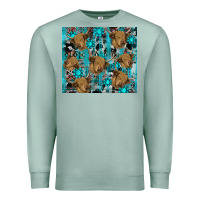 Seafoam western aztec highland cow Premium Sweatshirt - RanaPortraitStore