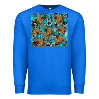 True Royal western aztec highland cow Premium Sweatshirt - RanaPortraitStore
