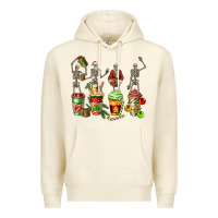 Sandshell christmas skeleton coffee cups Premium Hoodie - FaDigitalArtStudio