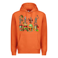 Carrot christmas skeleton coffee cups Premium Hoodie - FaDigitalArtStudio