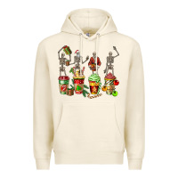 Tofu christmas skeleton coffee cups Premium Hoodie - FaDigitalArtStudio