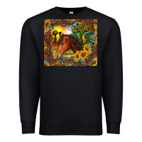 Black western horse and sunflower Premium Sweatshirt - RanaPortraitStore