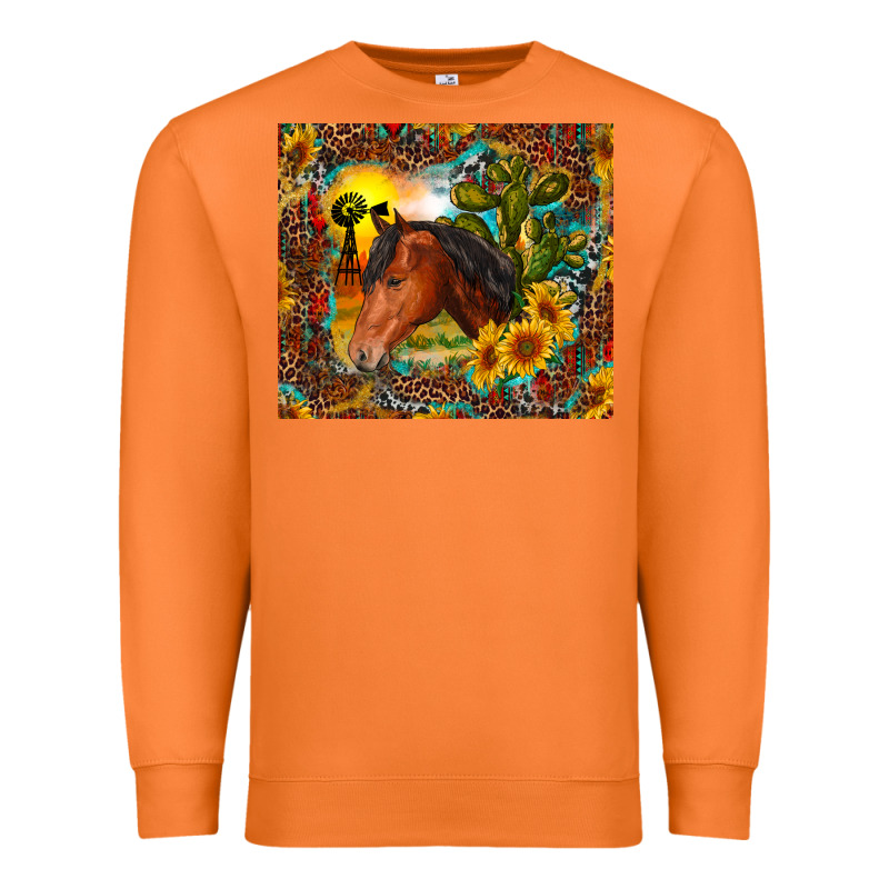 Western Horse And Sunflower Premium Sweatshirt by RanaPortraitStore | Teevron