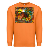 Carrot western horse and sunflower Premium Sweatshirt - RanaPortraitStore