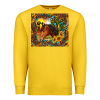 Lemon western horse and sunflower Premium Sweatshirt - RanaPortraitStore