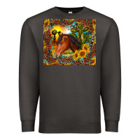 Smoke western horse and sunflower Premium Sweatshirt - RanaPortraitStore