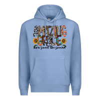 Colony Blue amazing grace how sweet the sound Premium Hoodie - RacoonDesign