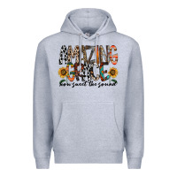 Heather Grey amazing grace how sweet the sound Premium Hoodie - RacoonDesign