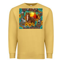 Antique Gold western horse and desert tumbler Premium Sweatshirt - RanaPortraitStore