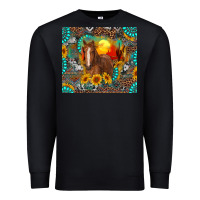 Black western horse and desert tumbler Premium Sweatshirt - RanaPortraitStore