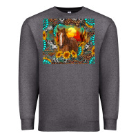 Charcoal Heather western horse and desert tumbler Premium Sweatshirt - RanaPortraitStore