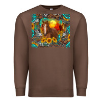 Chestnut western horse and desert tumbler Premium Sweatshirt - RanaPortraitStore
