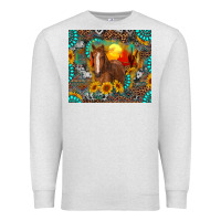 Oatmeal Heather western horse and desert tumbler Premium Sweatshirt - RanaPortraitStore