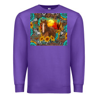Purple western horse and desert tumbler Premium Sweatshirt - RanaPortraitStore