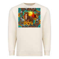 Sandshell western horse and desert tumbler Premium Sweatshirt - RanaPortraitStore
