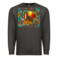 Smoke western horse and desert tumbler Premium Sweatshirt - RanaPortraitStore