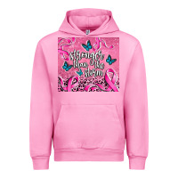 Fuchsia Pink stronger than the stormcancer Urban Hoodie - AdoDesignShop