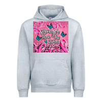 Heather Grey stronger than the stormcancer Urban Hoodie - AdoDesignShop