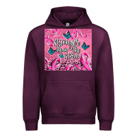Mauve Wine stronger than the stormcancer Urban Hoodie - AdoDesignShop