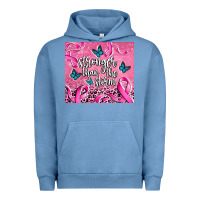 Pigment Pebble Blue stronger than the stormcancer Urban Hoodie - AdoDesignShop