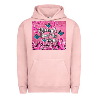 Pigment Salmon stronger than the stormcancer Urban Hoodie - AdoDesignShop