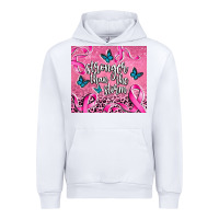 White stronger than the stormcancer Urban Hoodie - AdoDesignShop