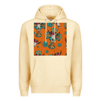 Pina Colada western cross and bull skull seamless pattern Premium Hoodie - HRA Design Shop