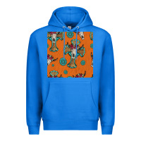 True Royal western cross and bull skull seamless pattern Premium Hoodie - HRA Design Shop