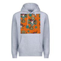 Western Cross And Bull Skull Seamless Pattern Premium Hoodie | Teevron