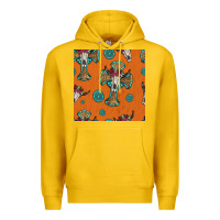 Lemon western cross and bull skull seamless pattern Premium Hoodie - HRA Design Shop