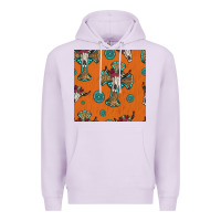 Lilac western cross and bull skull seamless pattern Premium Hoodie - HRA Design Shop