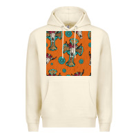 Sandshell western cross and bull skull seamless pattern Premium Hoodie - HRA Design Shop