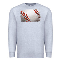 Heather Grey baseball brushstroke Premium Sweatshirt - RanaPortraitStore