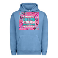 Pigment Pebble Blue pink ribbon cancer Urban Hoodie - AdoDesignShop