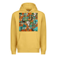 Antique Gold western bull skull seamless pattern Premium Hoodie - HRA Design Shop