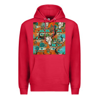 Cardinal western bull skull seamless pattern Premium Hoodie - HRA Design Shop