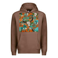 Chestnut western bull skull seamless pattern Premium Hoodie - HRA Design Shop