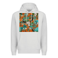 Dove Grey western bull skull seamless pattern Premium Hoodie - HRA Design Shop