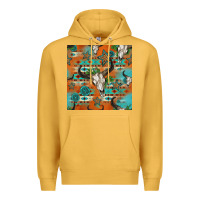 Mustard western bull skull seamless pattern Premium Hoodie - HRA Design Shop