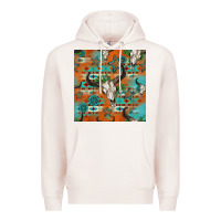 Pale Pink western bull skull seamless pattern Premium Hoodie - HRA Design Shop