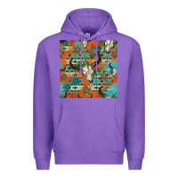 Purple western bull skull seamless pattern Premium Hoodie - HRA Design Shop