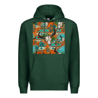 Sports Green western bull skull seamless pattern Premium Hoodie - HRA Design Shop