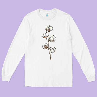 Cotton Long Sleeve Tee Designed By Barkaloodesign