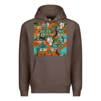 Coffee western bull skull seamless pattern Premium Hoodie - HRA Design Shop