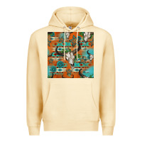 Pina Colada western bull skull seamless pattern Premium Hoodie - HRA Design Shop