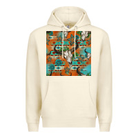 Sandshell western bull skull seamless pattern Premium Hoodie - HRA Design Shop