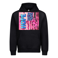 Black hope  breast cancer and american flag Urban Hoodie - AdoDesignShop
