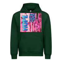 Forest Green hope  breast cancer and american flag Urban Hoodie - AdoDesignShop