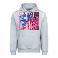 Heather Grey hope  breast cancer and american flag Urban Hoodie - AdoDesignShop